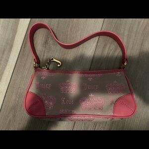 Juicy Couture Pink and Tan Shoulder Bag
